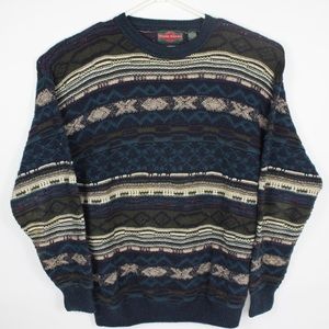 90s Stone Haven Coogi-Style Sweater Biggie Cosby
